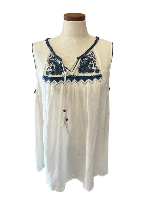 Cream Vintage America Women's top, Medium