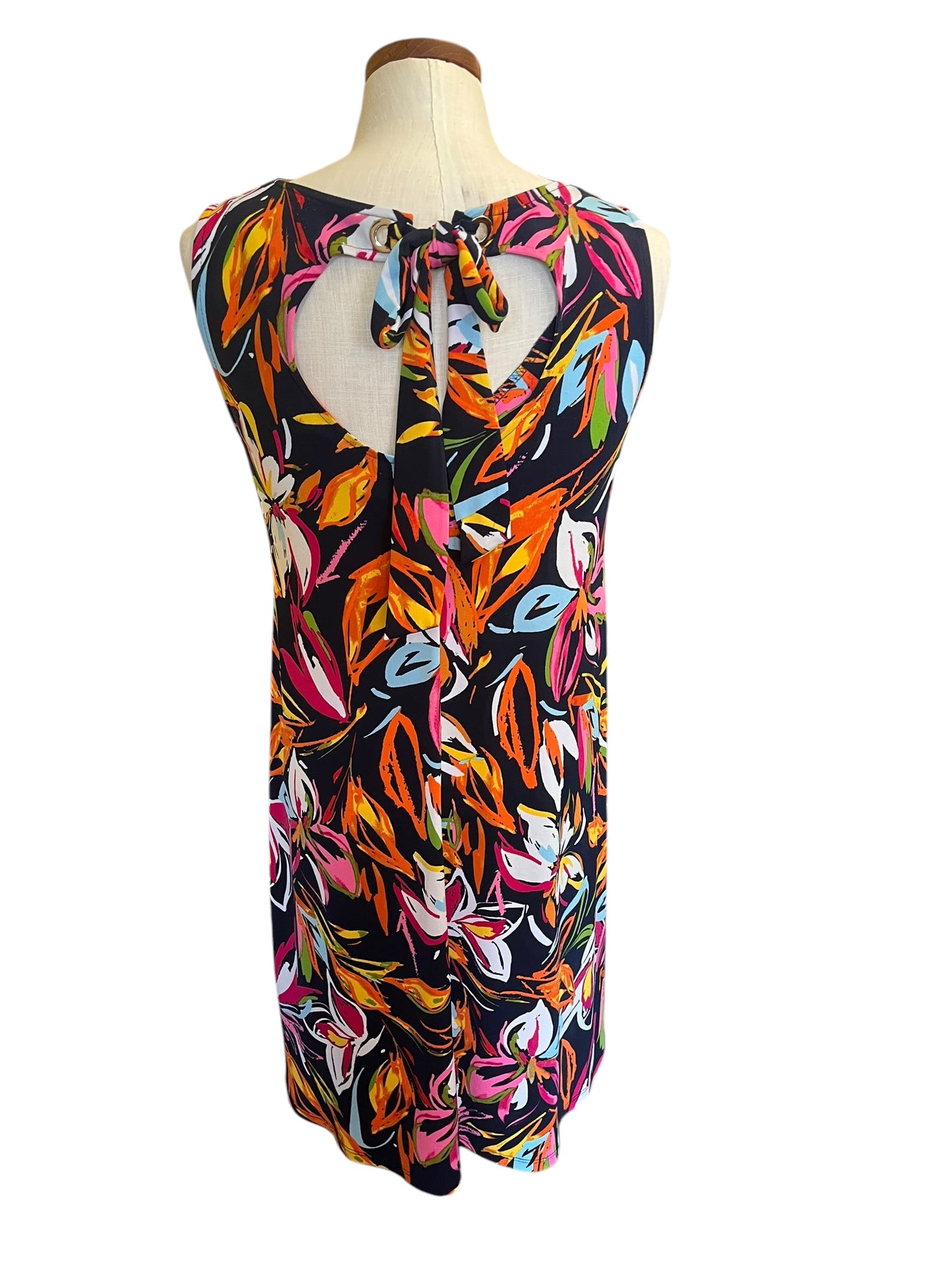 navy floral MSK Dress, Small