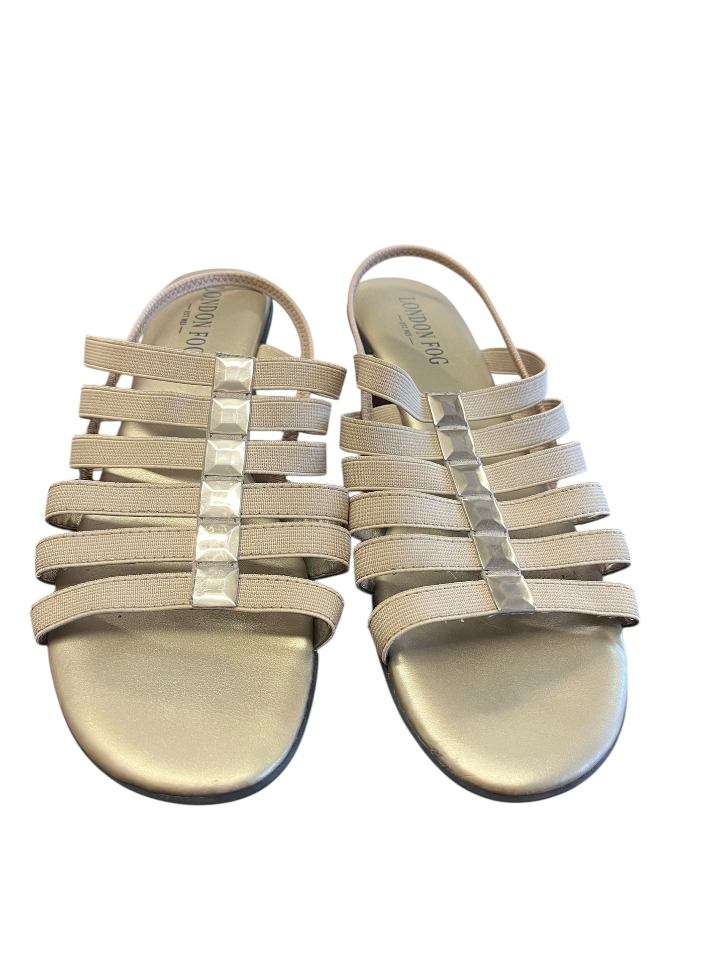 champagne London Fog sandals, 8