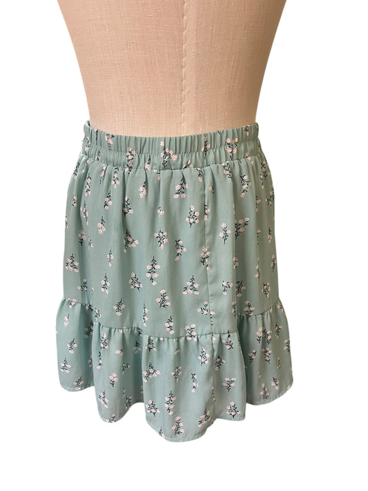 green floral Mi Ami Skirt, Large