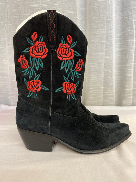 Black American West Boots, 8.5