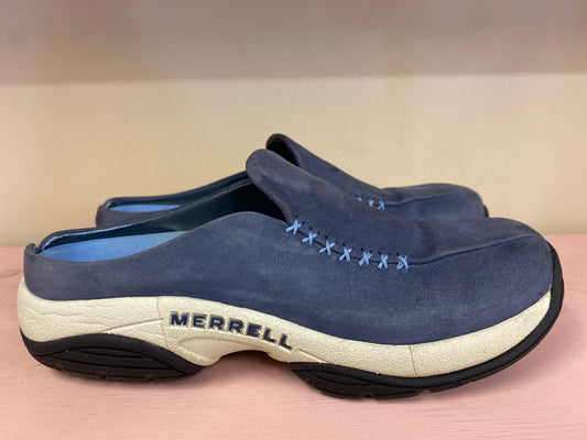 blue Merrell shoes, 7.5