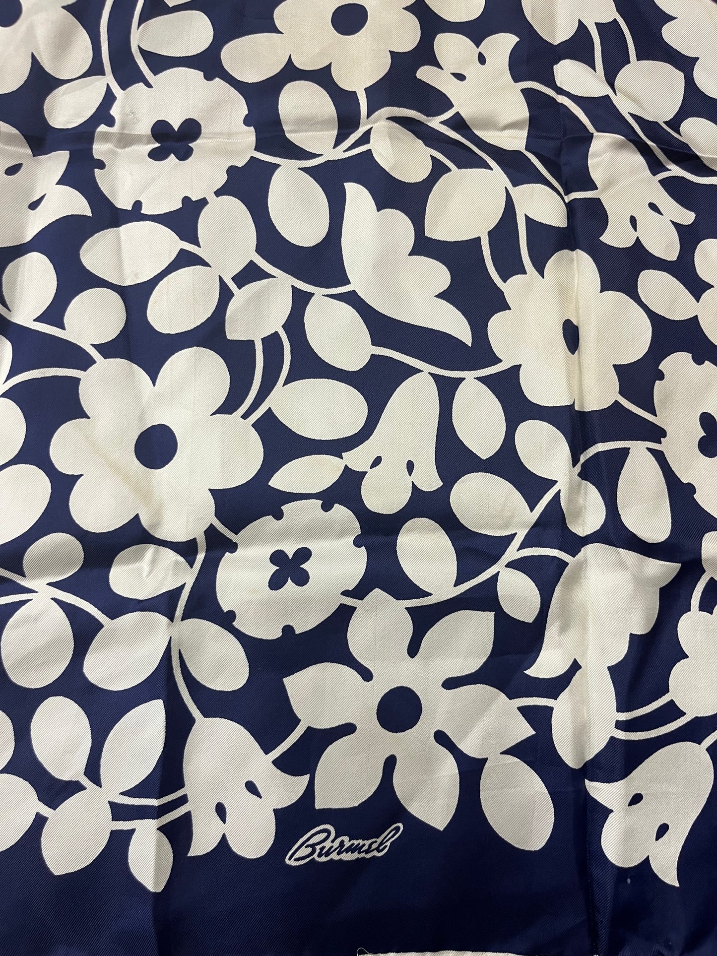navy floral Burmel scarf