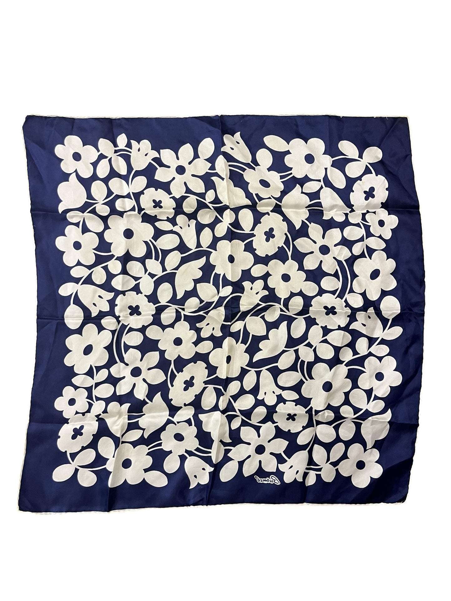 navy floral Burmel scarf