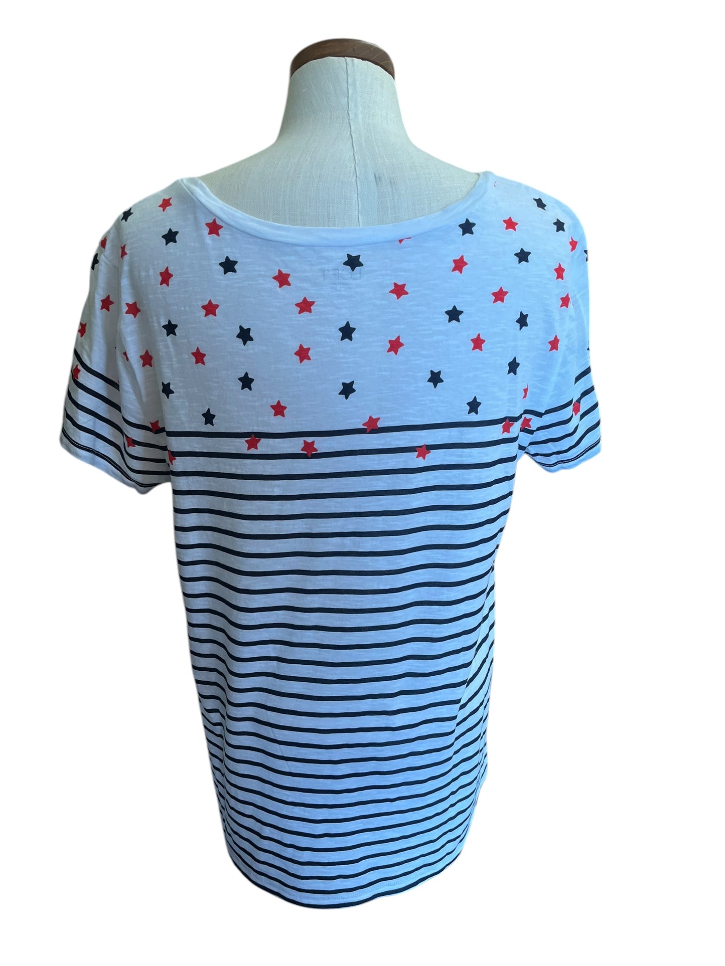 navy and white Loft Women's top, Large