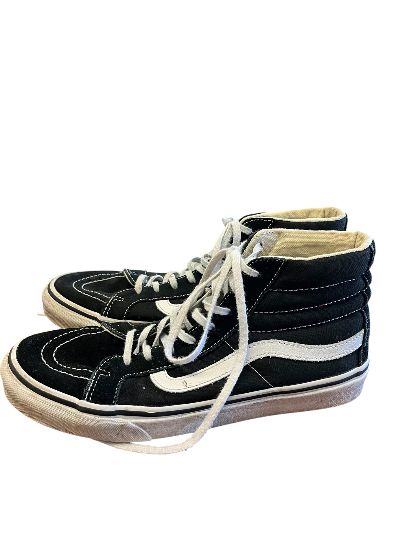 black,white Vans Sneakers, 8.5