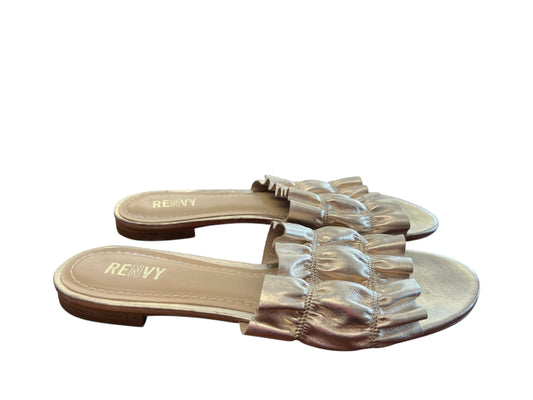 Gold Renvy sandals, 7.5