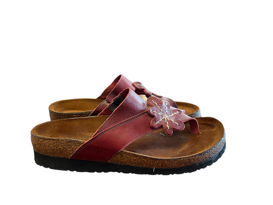 Red Naot sandals, 40