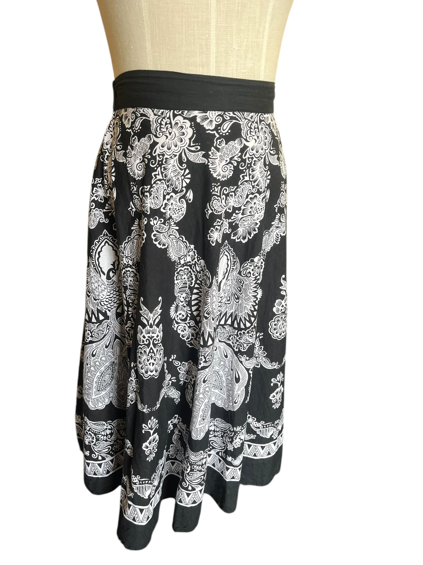 black,white Studio West Skirt, Small