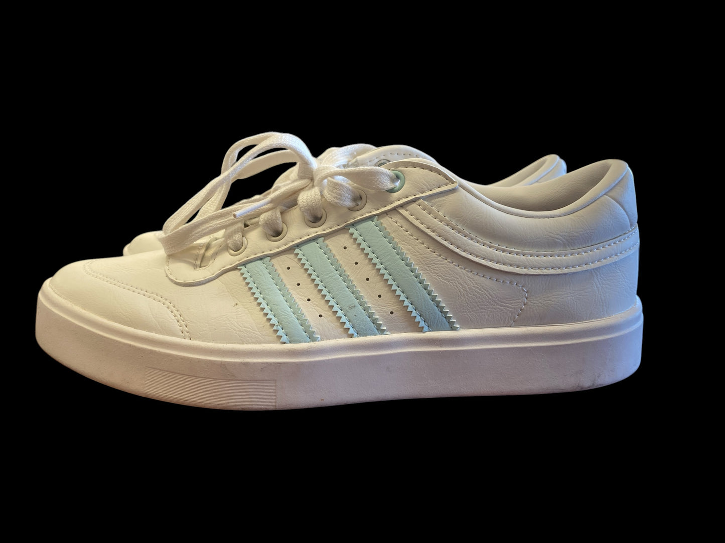 White, light blue Adidas Woman's Sneakers, 7