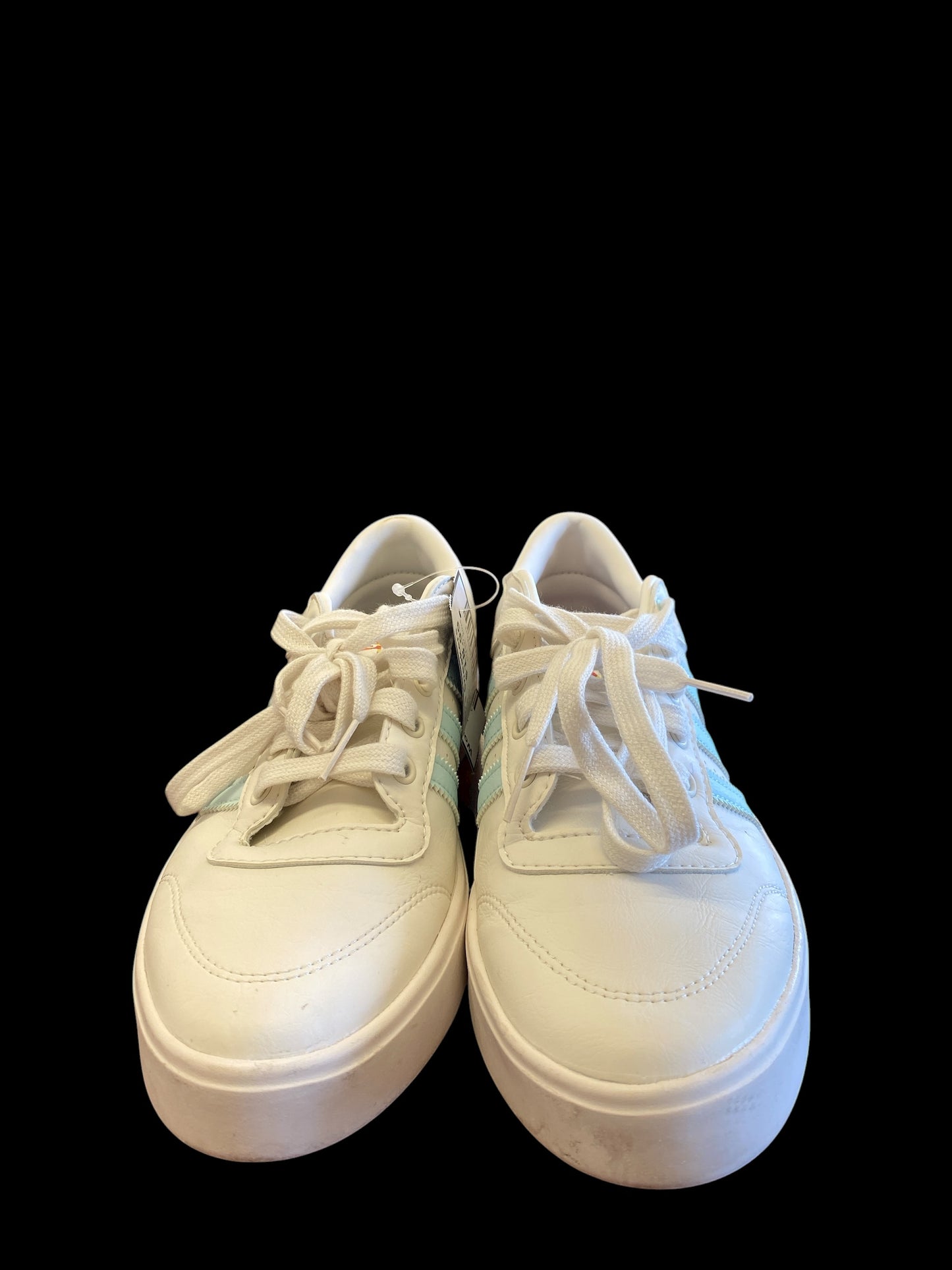 White, light blue Adidas Woman's Sneakers, 7