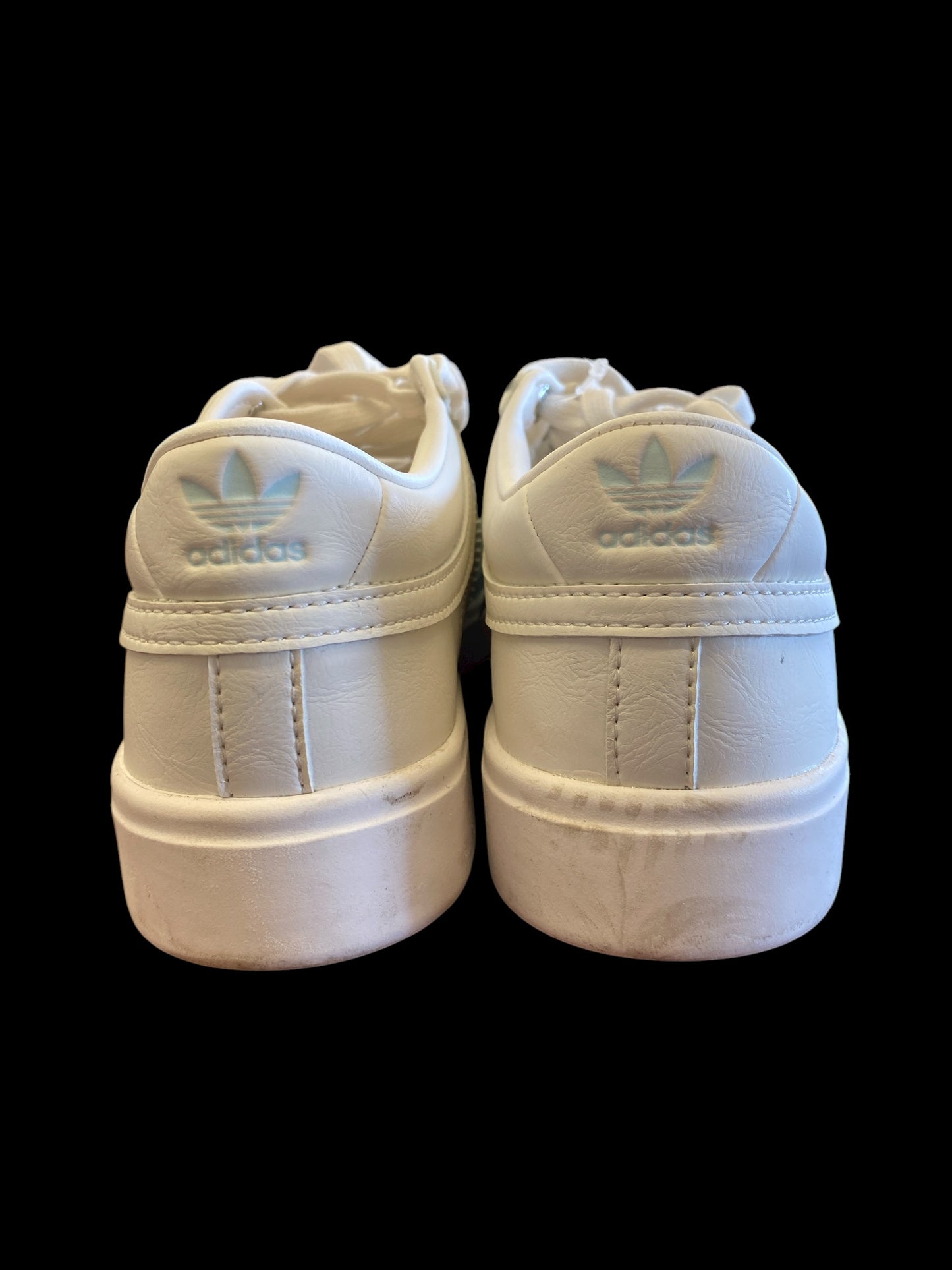 White, light blue Adidas Woman's Sneakers, 7