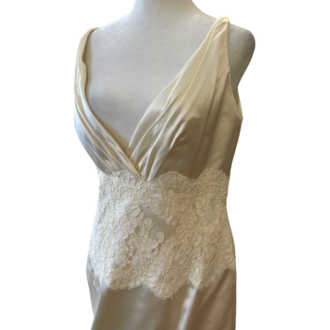 Jim Helme Size 14 Cream Wedding Dress