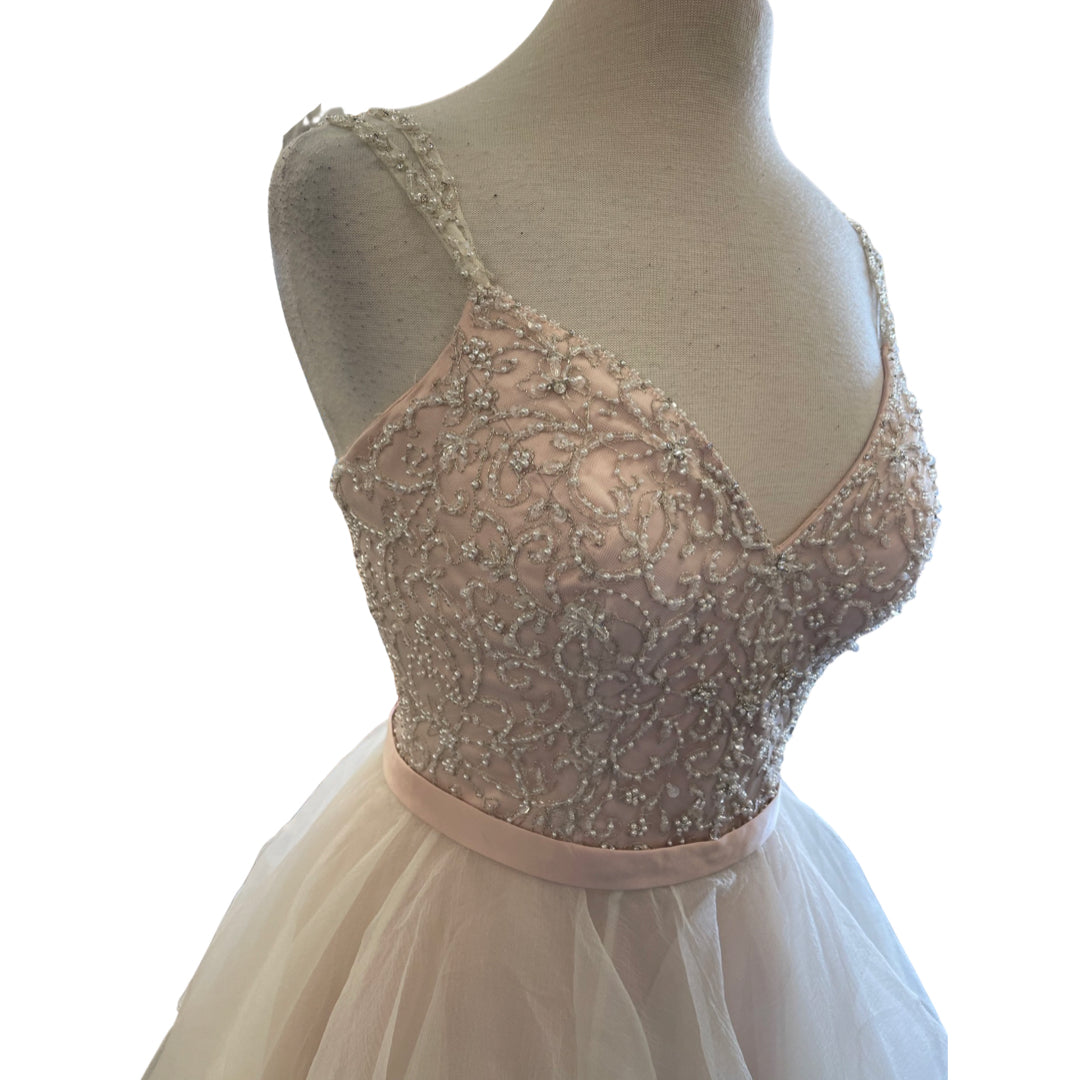 David's Bridal Size 4 Blush Wedding Dress