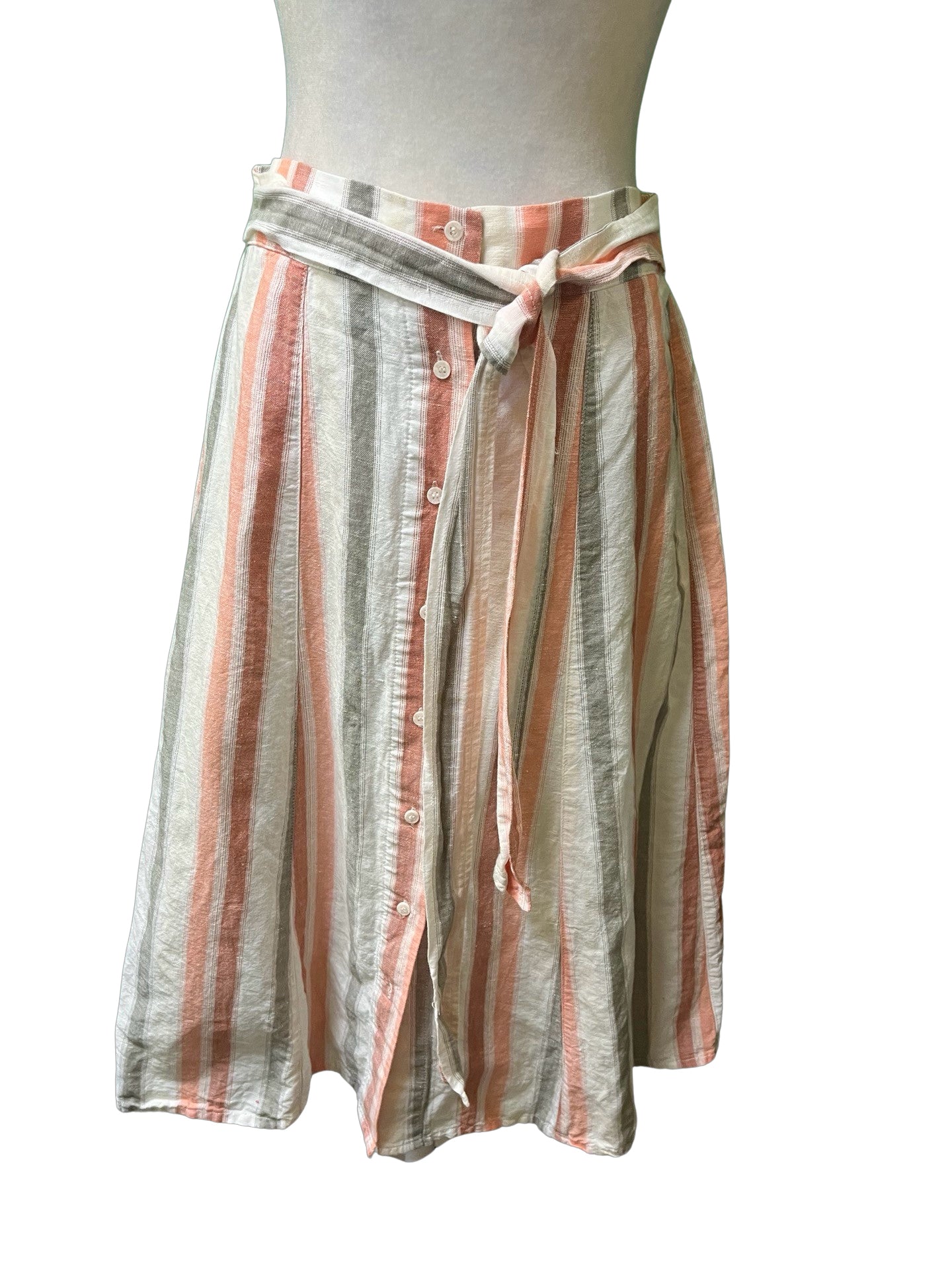 Size 4 Eliane Rose Striped Midi Skirt