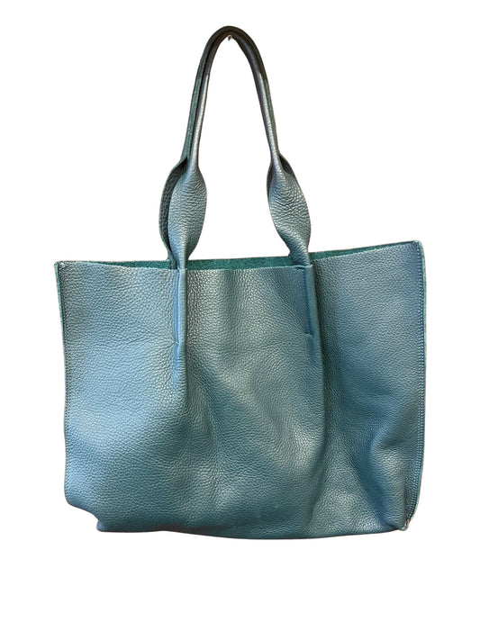 Eileen Fisher Unlined  Green Leather Tote