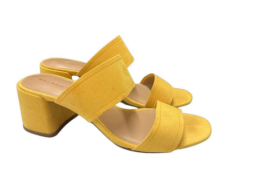 Who What Wear Size 8.5 Yellow Heels